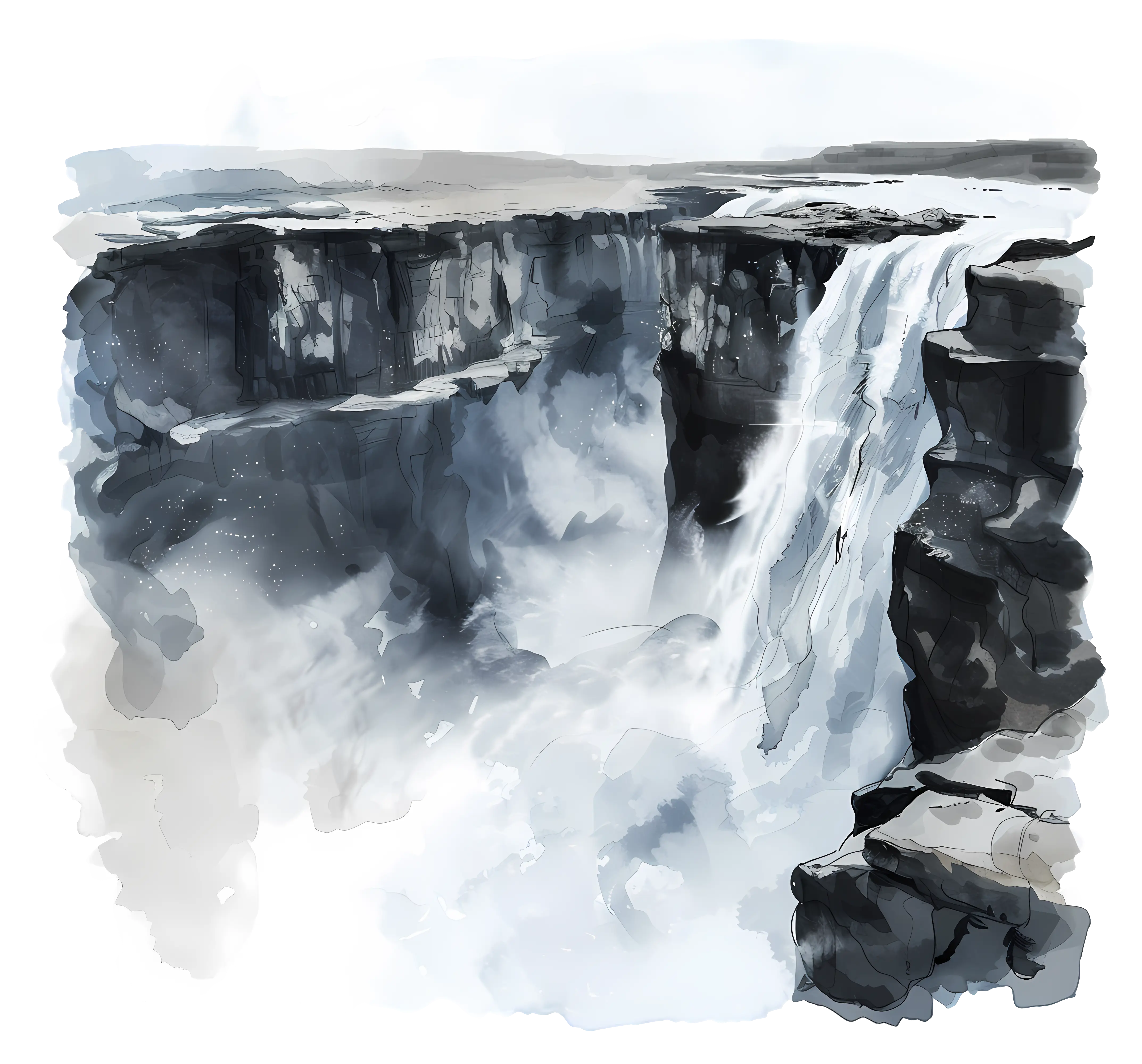 Majestic Waterfall in Nature