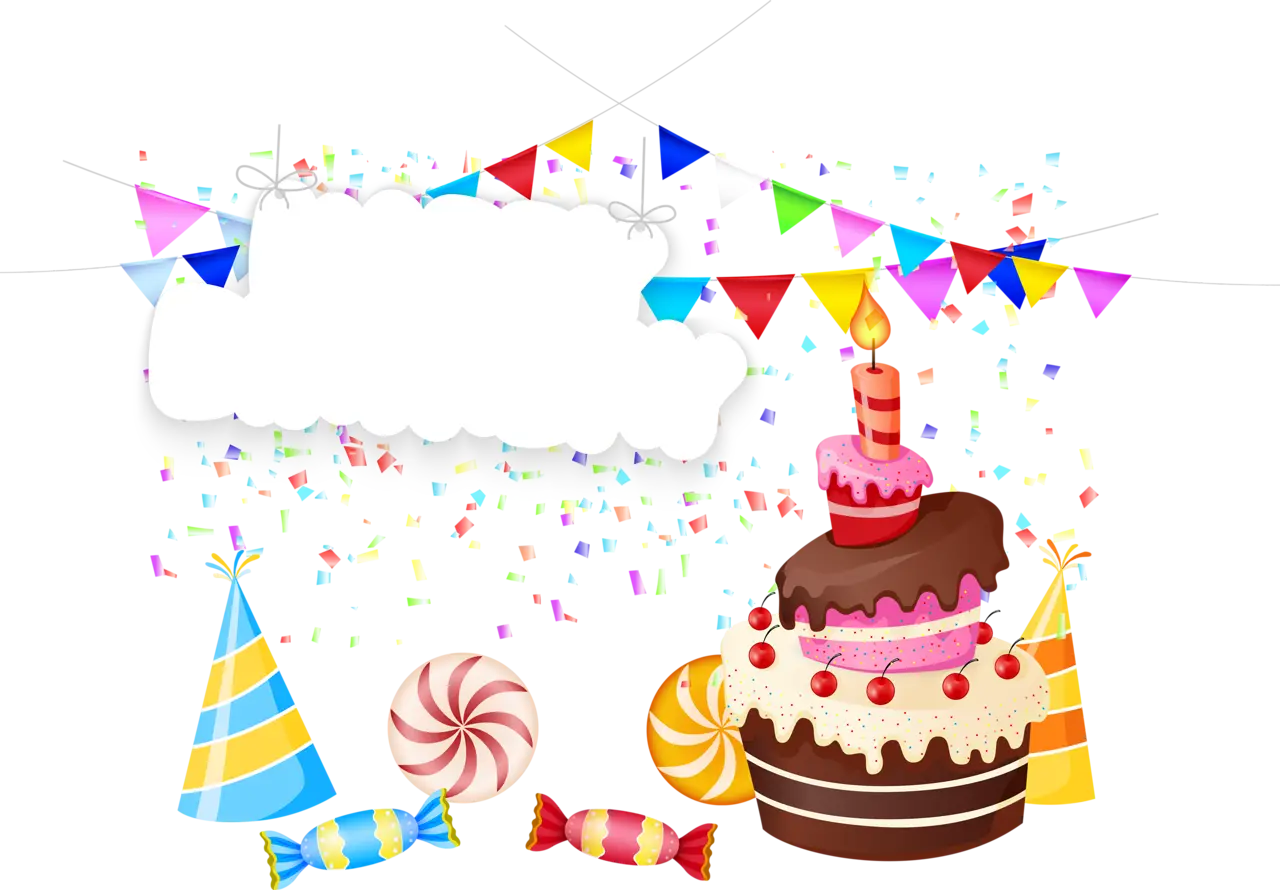 Birthday Celebration with Cake and Decorations