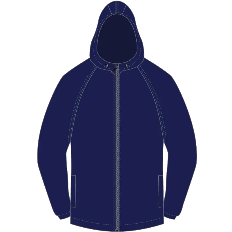 Simple Blue Hoodie Design on Transparent Background