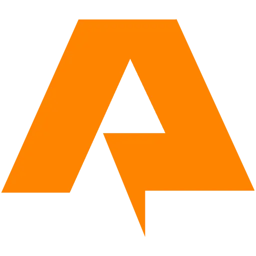 Abstract Orange Letter A Logo Design