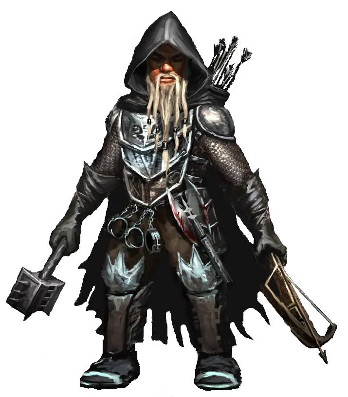 Armored Archer with Crossbow and Hammer