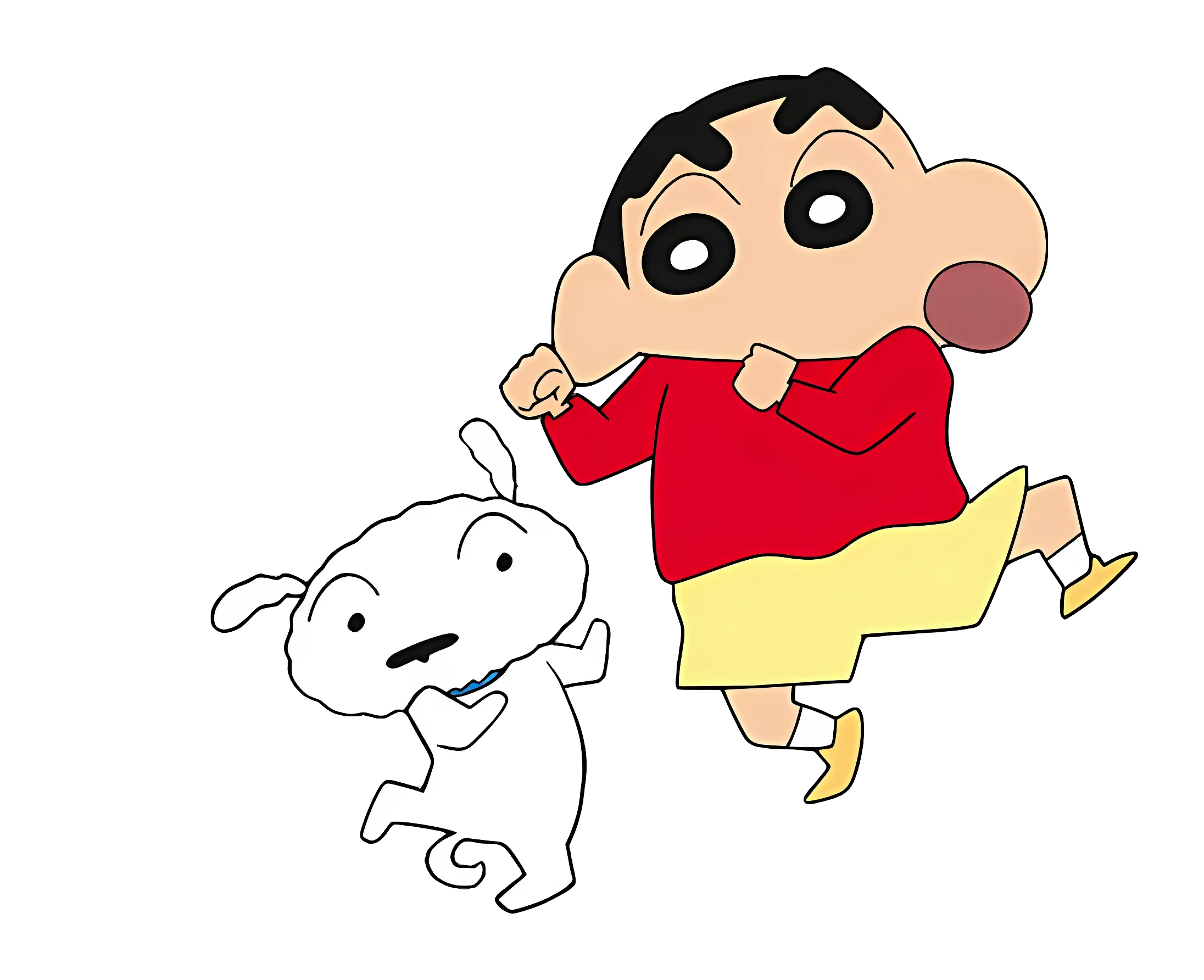 Cartoon Boy Running with Dog
