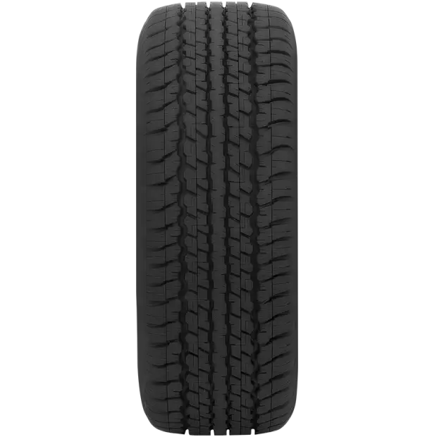 Black Automotive Tire with Tread Design
