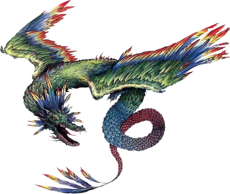 Colorful Dragon in Flight