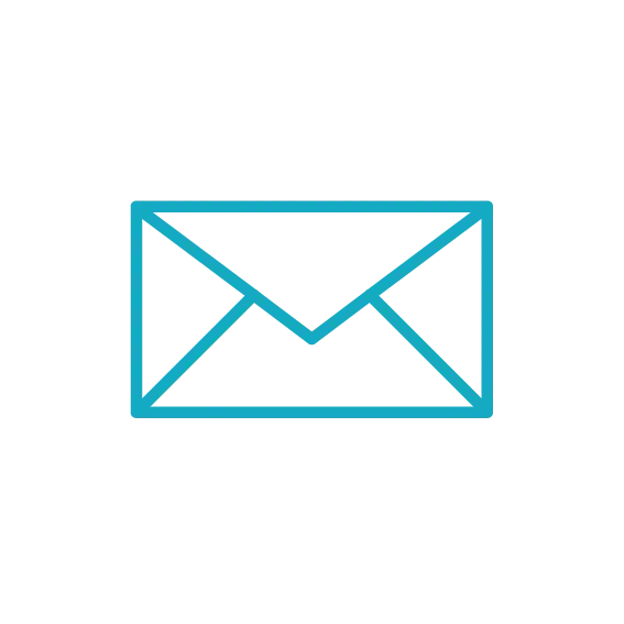 Blue Envelope Icon for Communication