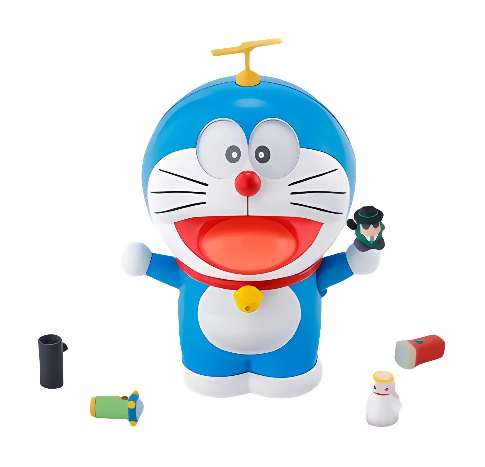Blue Robotic Cat with Gadgets