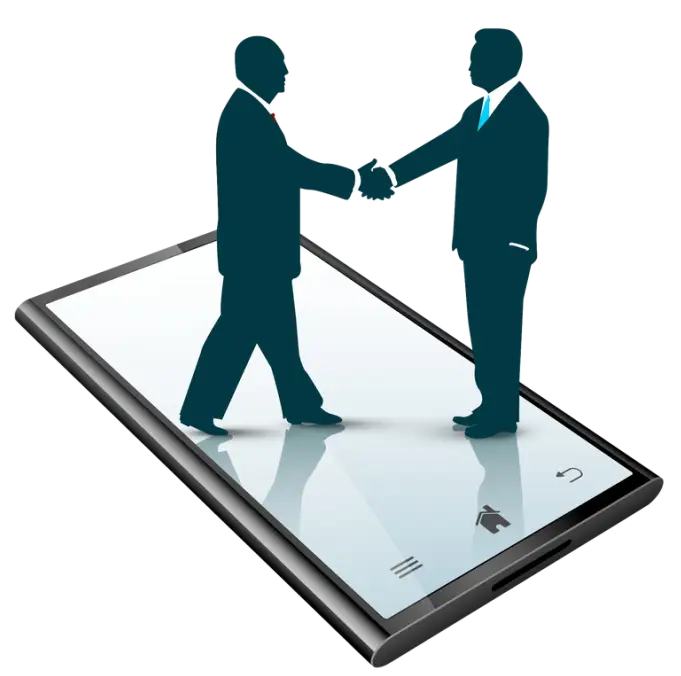 Business Handshake on Smartphone
