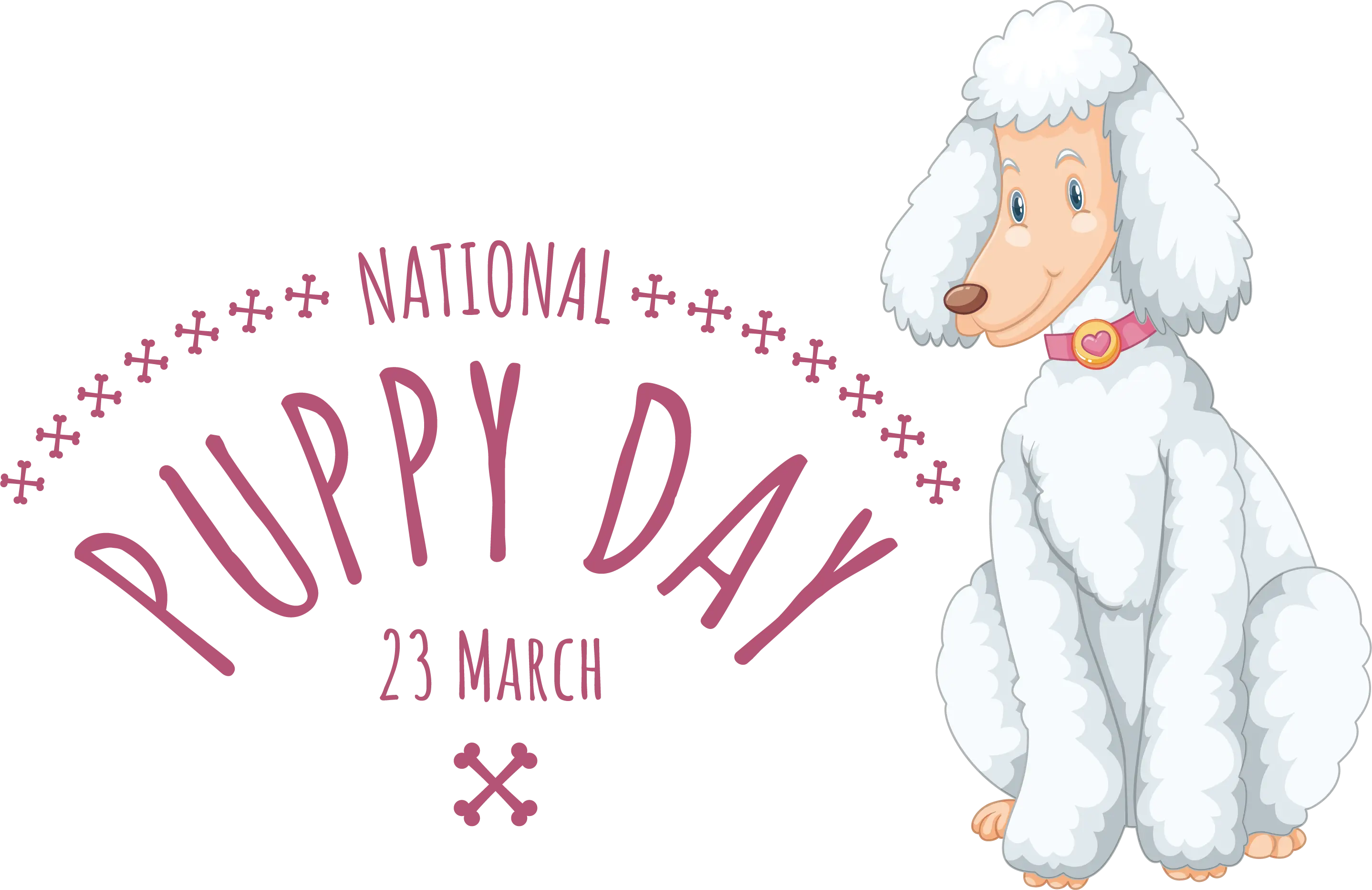 Cute Poodle Celebrating National Puppy Day