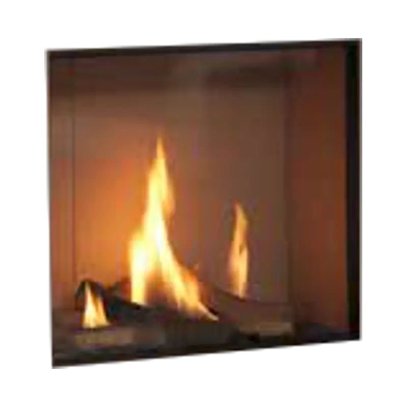 Cozy Modern Fireplace with Glowing Flames