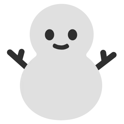 Cute Snowman Cartoon Illustration for Winter
