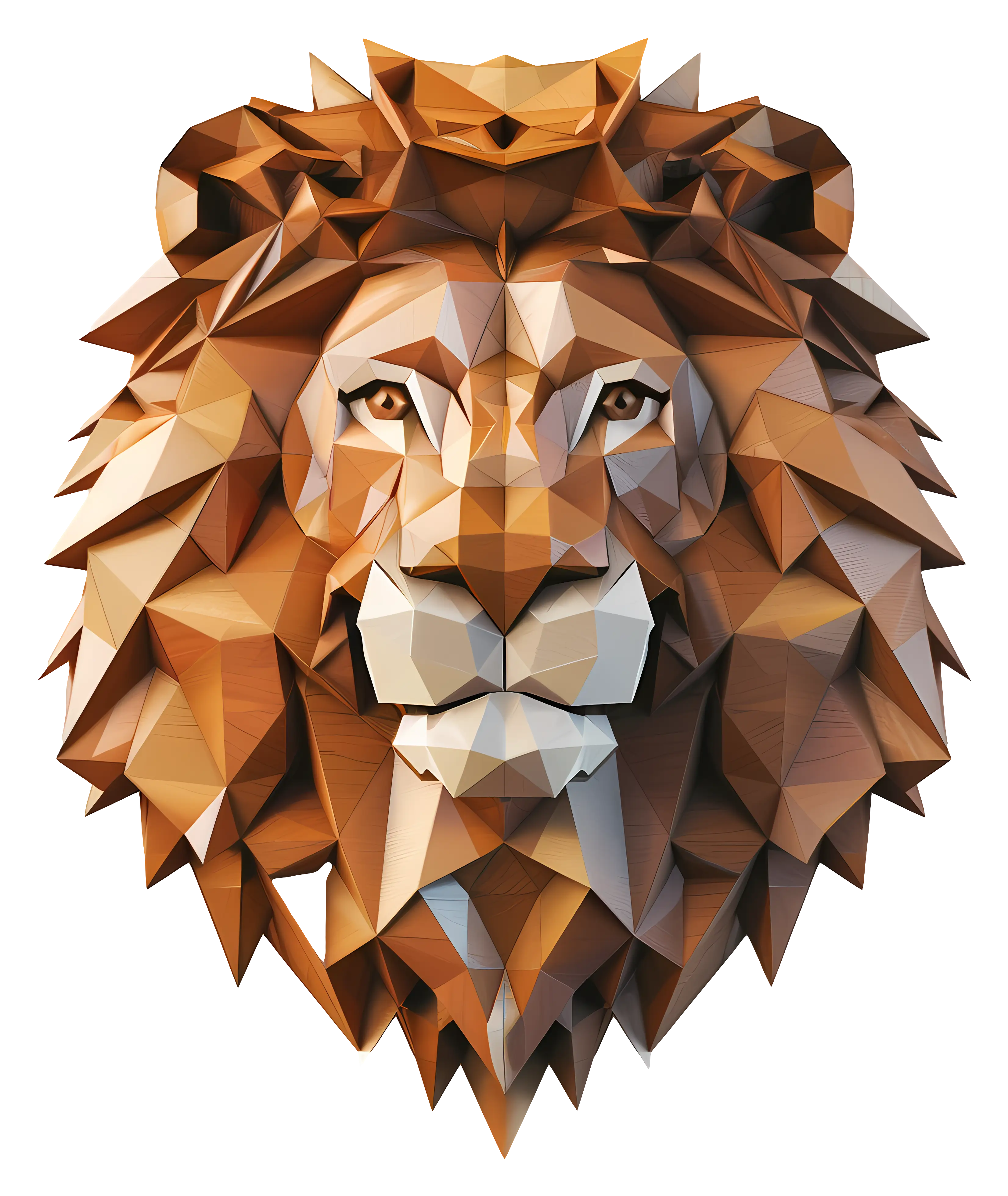 Geometric Lion Art