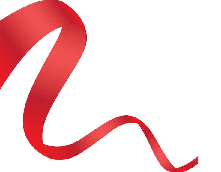 Red Ribbon Decorative Design