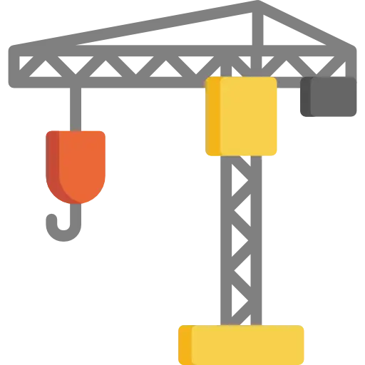 Construction Crane in Flat Style