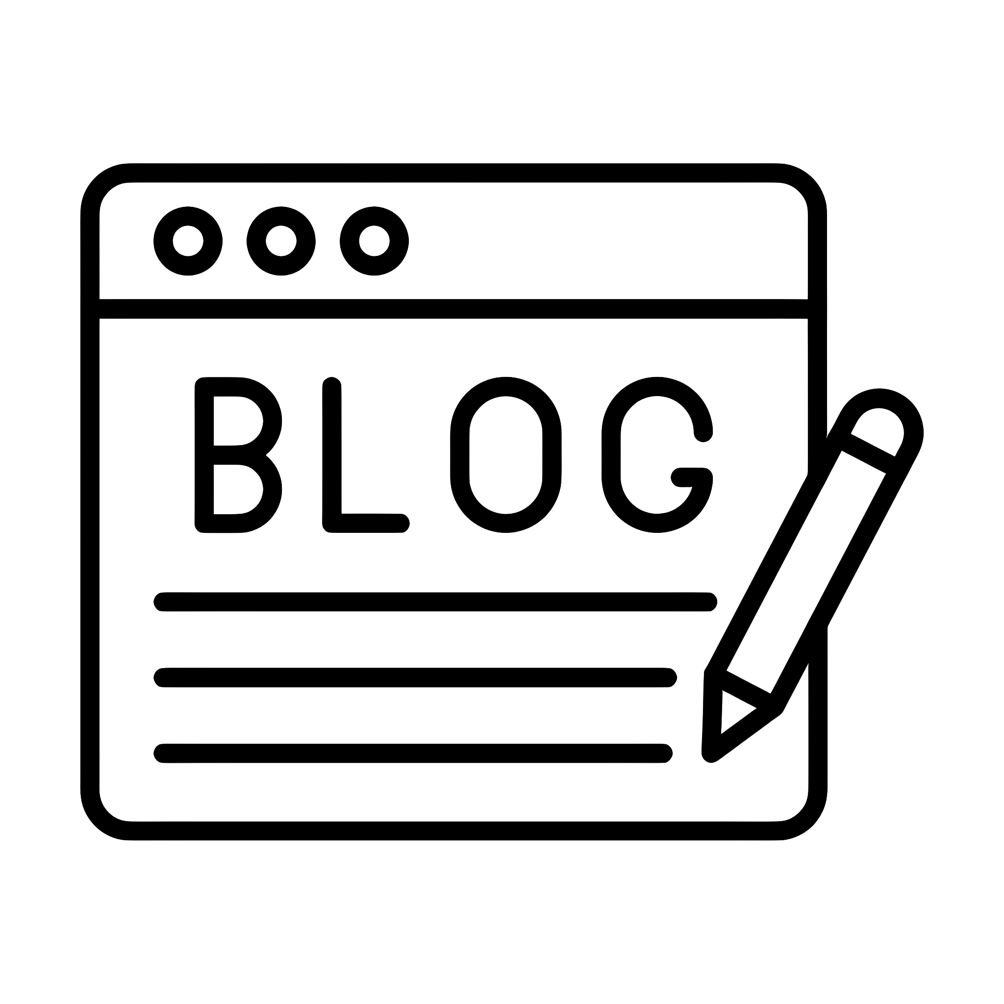 Black and White Blog Icon