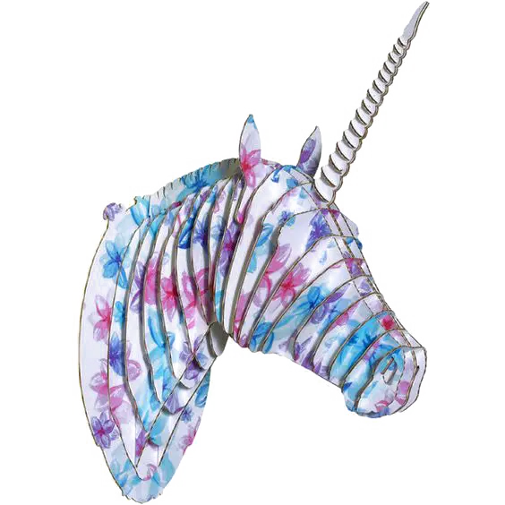 Colorful Unicorn Head Illustration