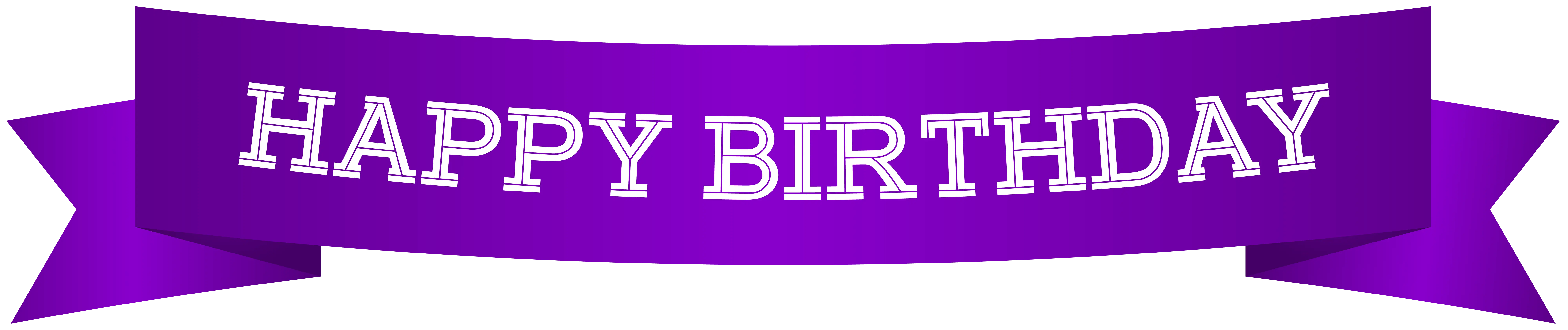 Purple Happy Birthday Banner