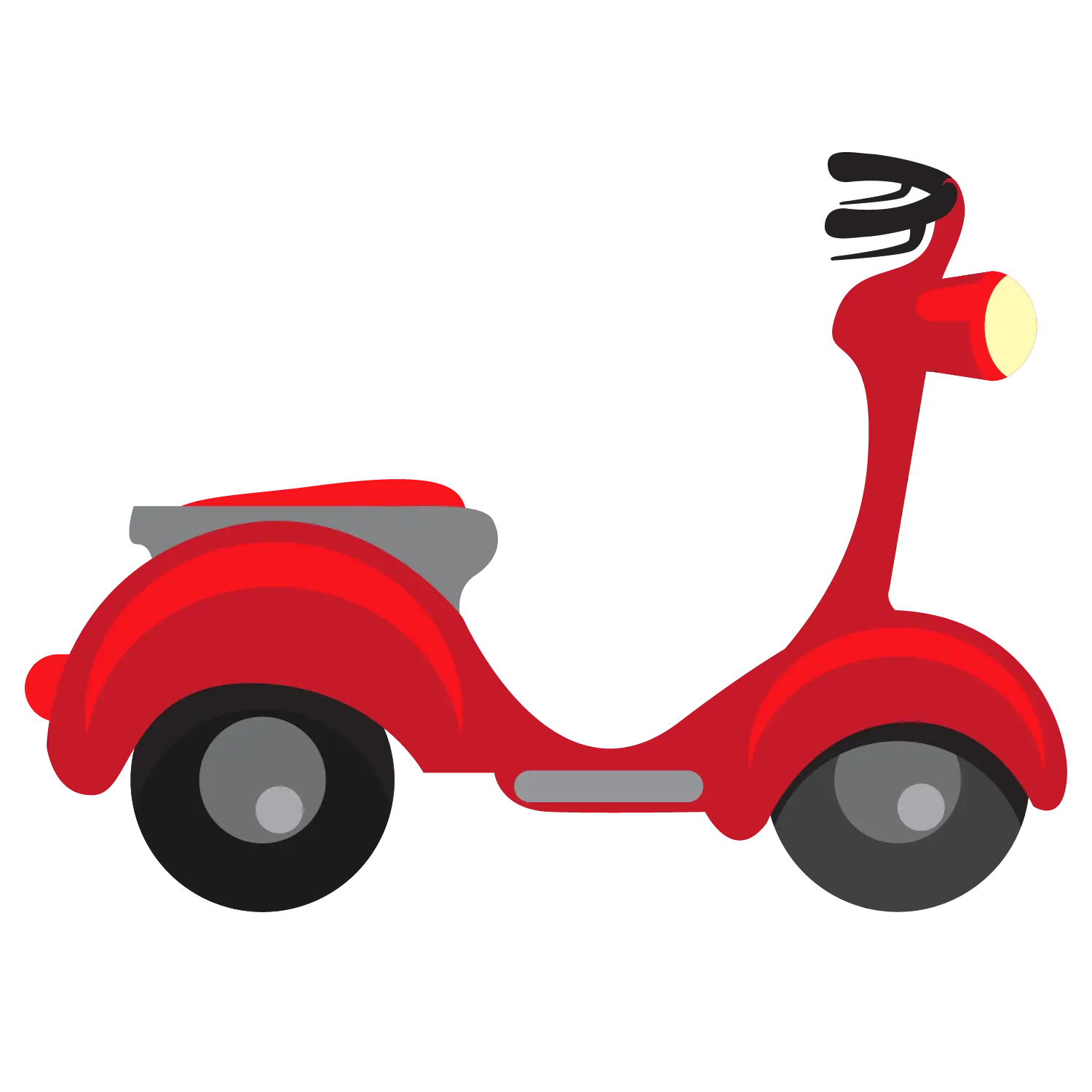 Cute Red Scooter Illustration