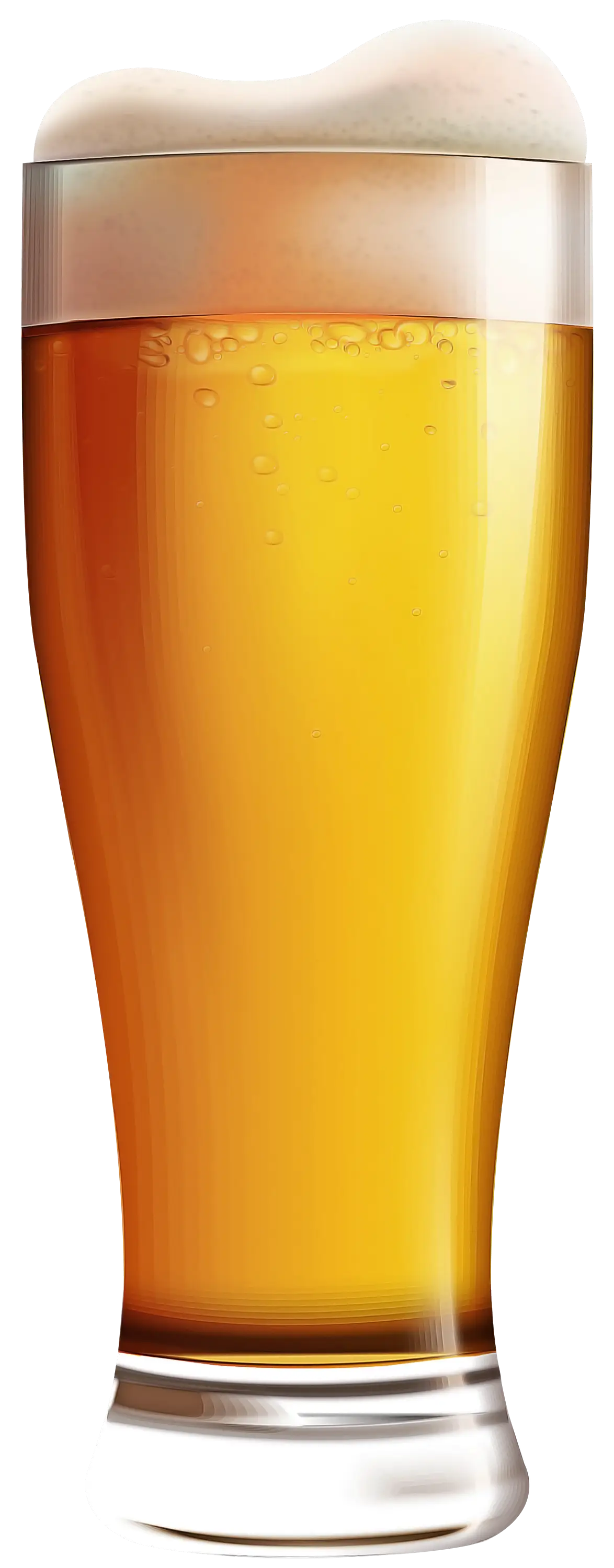 Tall Glass of Beer With Foam