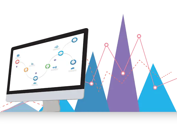 Computer Screen with Data Visualizations