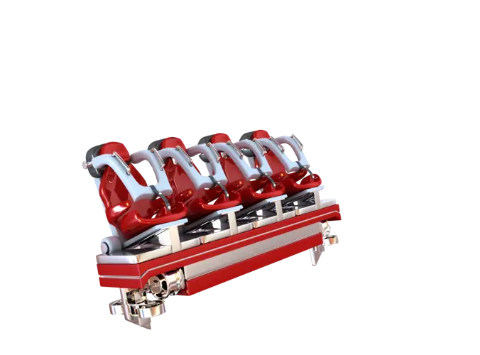 Red Roller Coaster Car