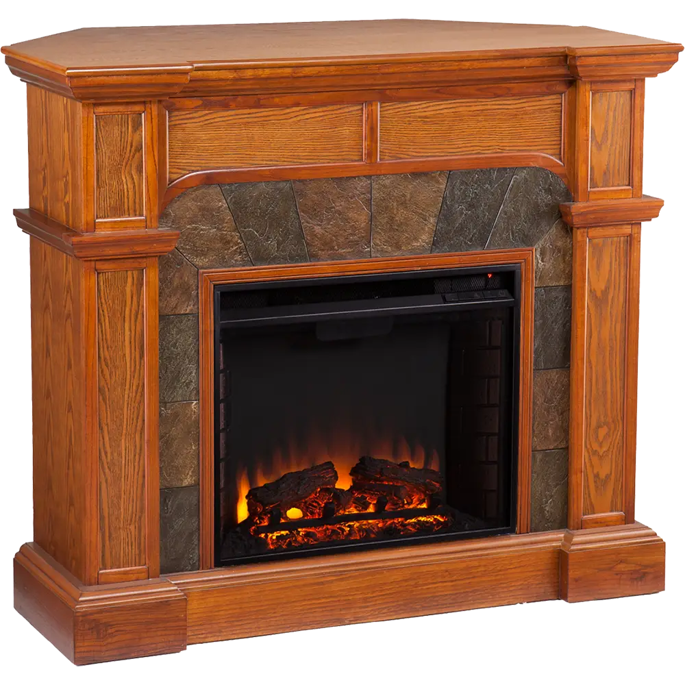 Classic Electric Fireplace with Wooden Frame