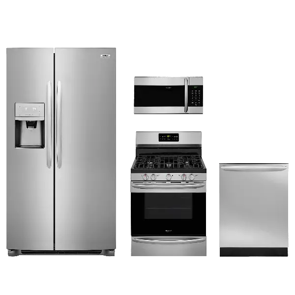 Kitchen Appliance Set with Refrigerator and Oven