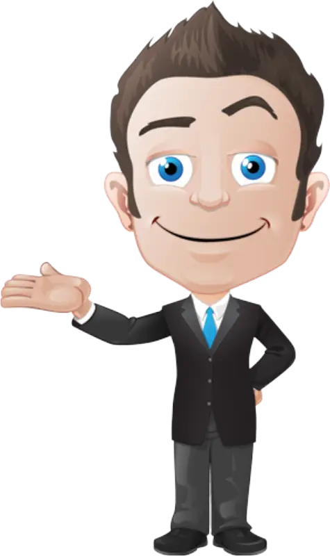 Cartoon Businessman in a Suit