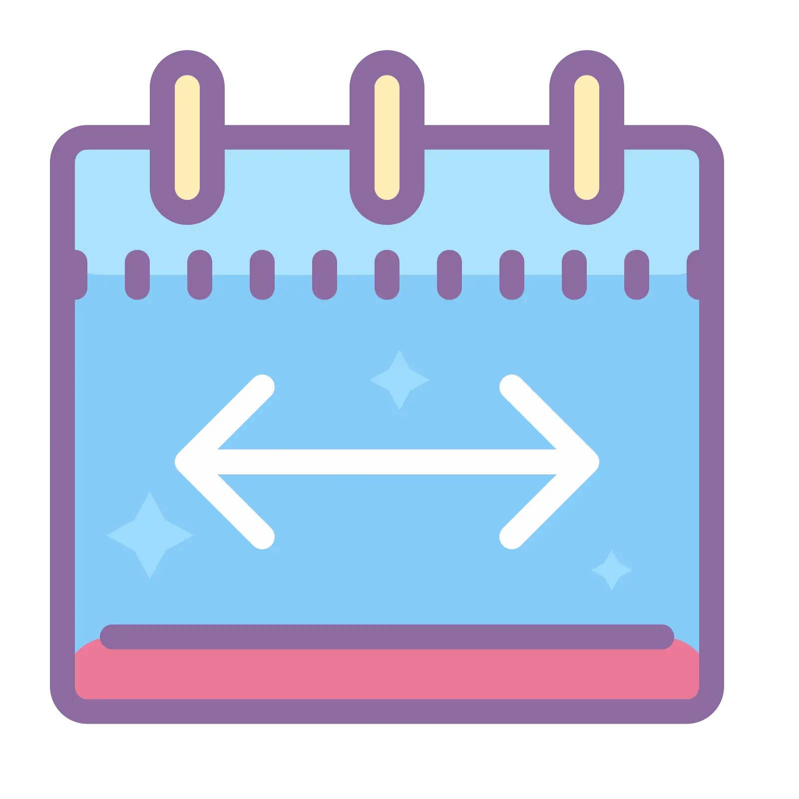 Left and Right Arrows on Calendar Icon