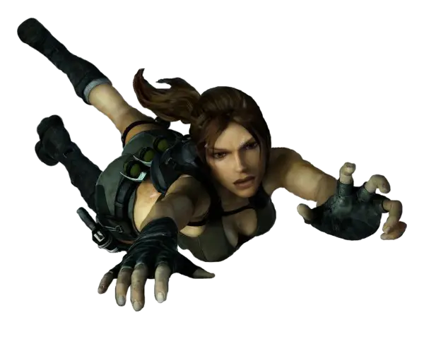 Dynamic Female Action Character in Motion