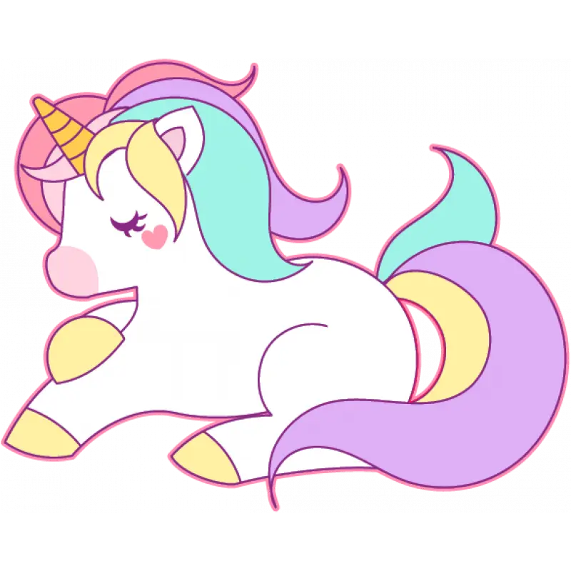Colorful Cartoon Unicorn Illustration