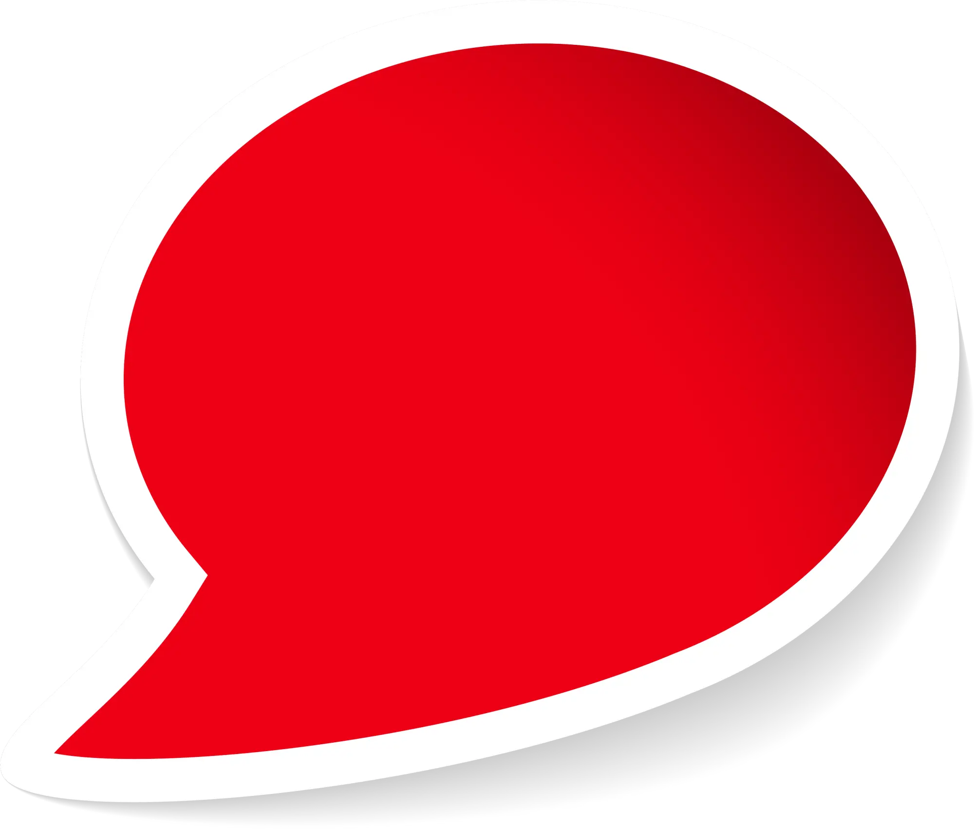 Bright Red Speech Bubble Design Element