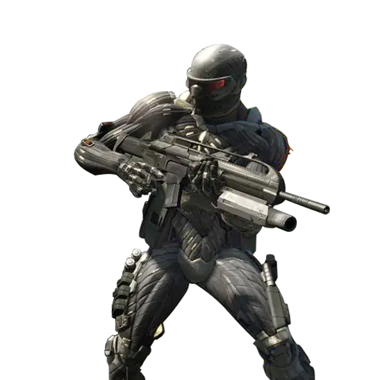Futuristic Armored Soldier Figure with Weaponry