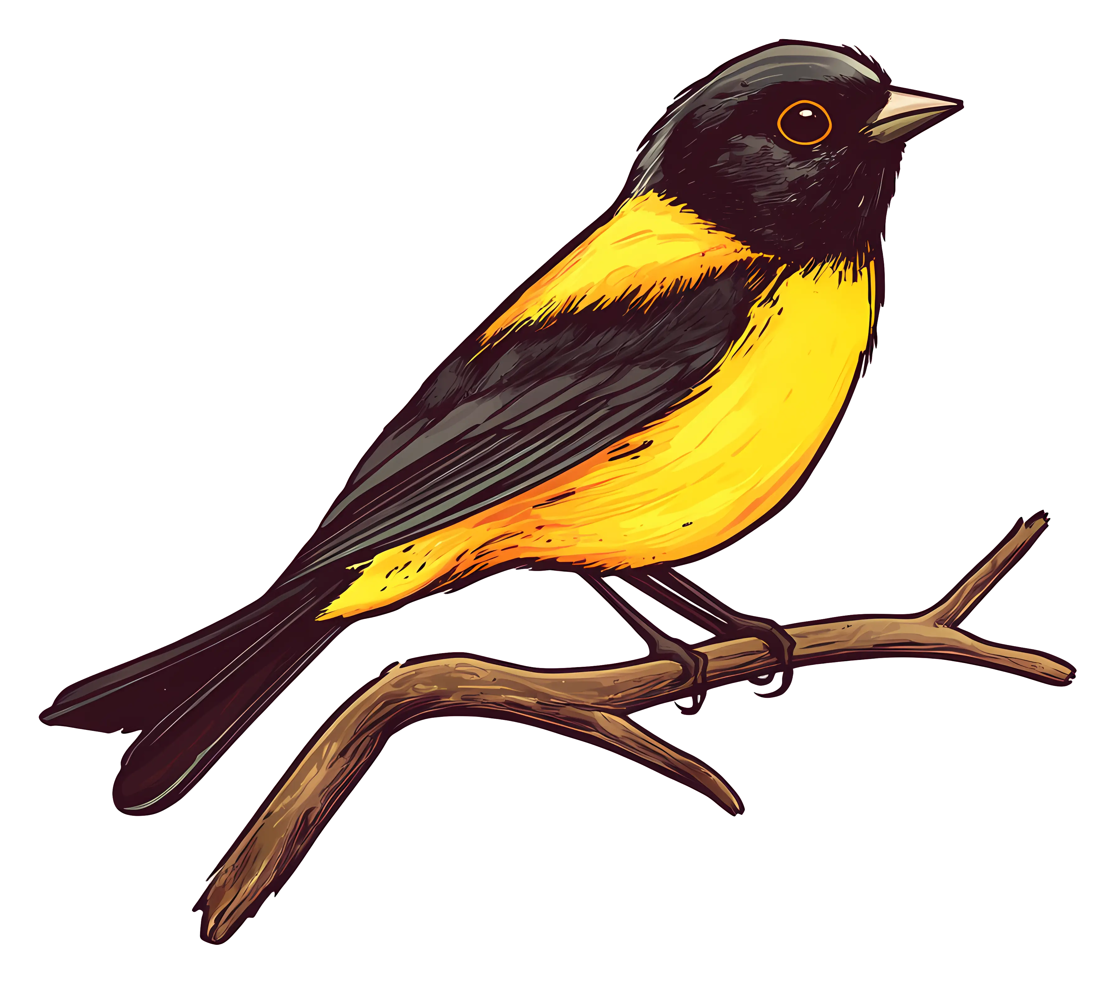 Colorful Bird on a Branch