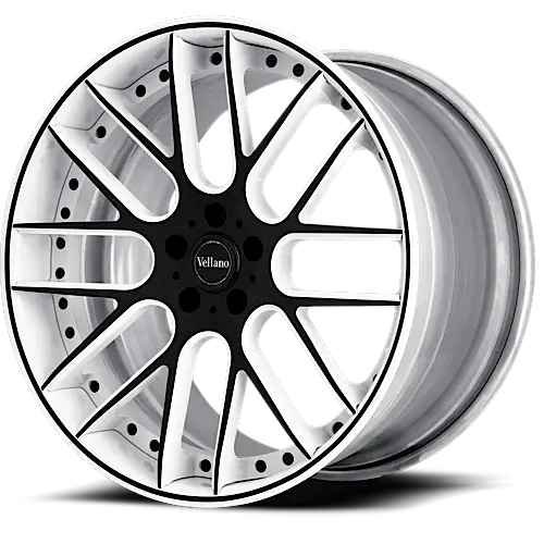 Stylish Car Wheel Rim in Silver and Black Design