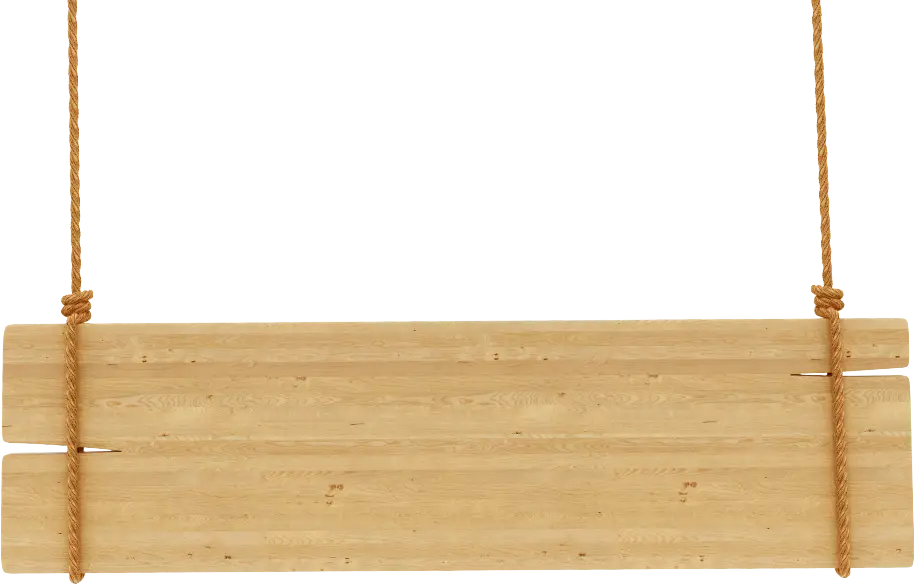 Simple Wooden Swing with Rope