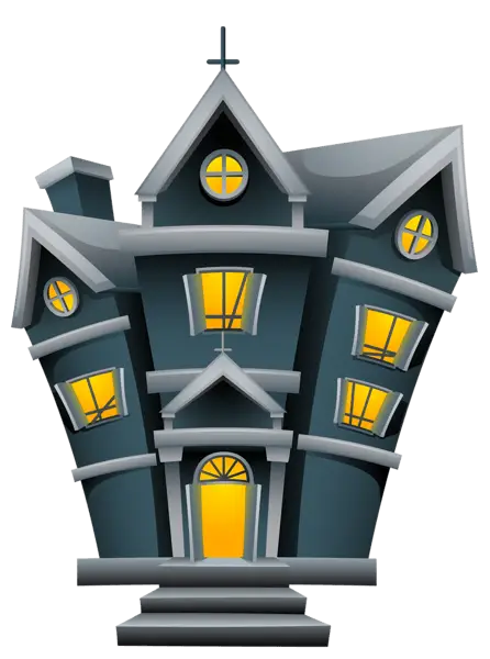 Spooky Haunted House Illustration for Halloween
