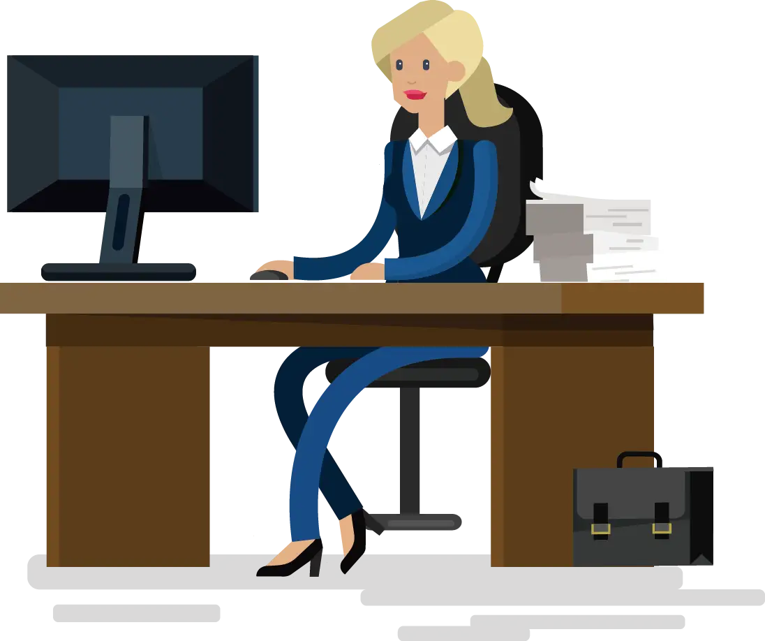 Office Worker at Desk