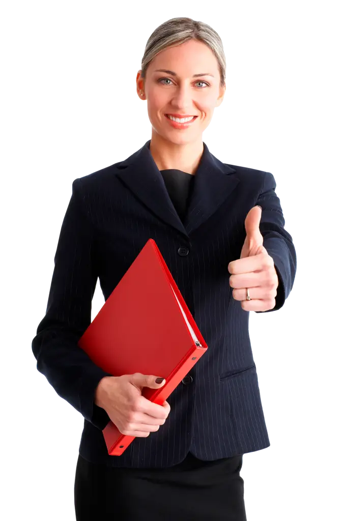 Professional Businesswoman Holding Folder