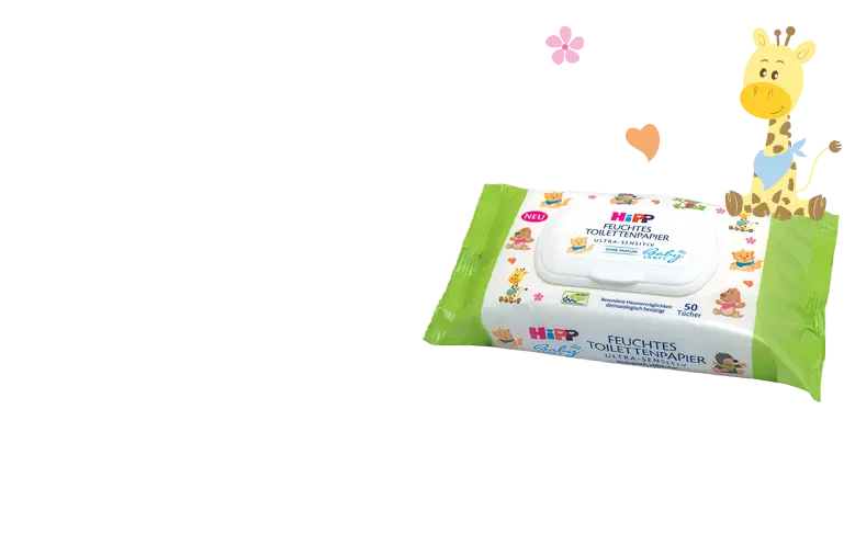 Pack of Baby Wipes with Cute Giraffe Illustration