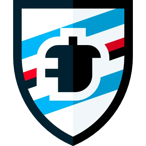 Shield with Blue Stripes