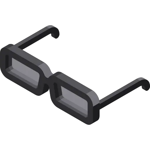 Black 3D Glasses Illustration