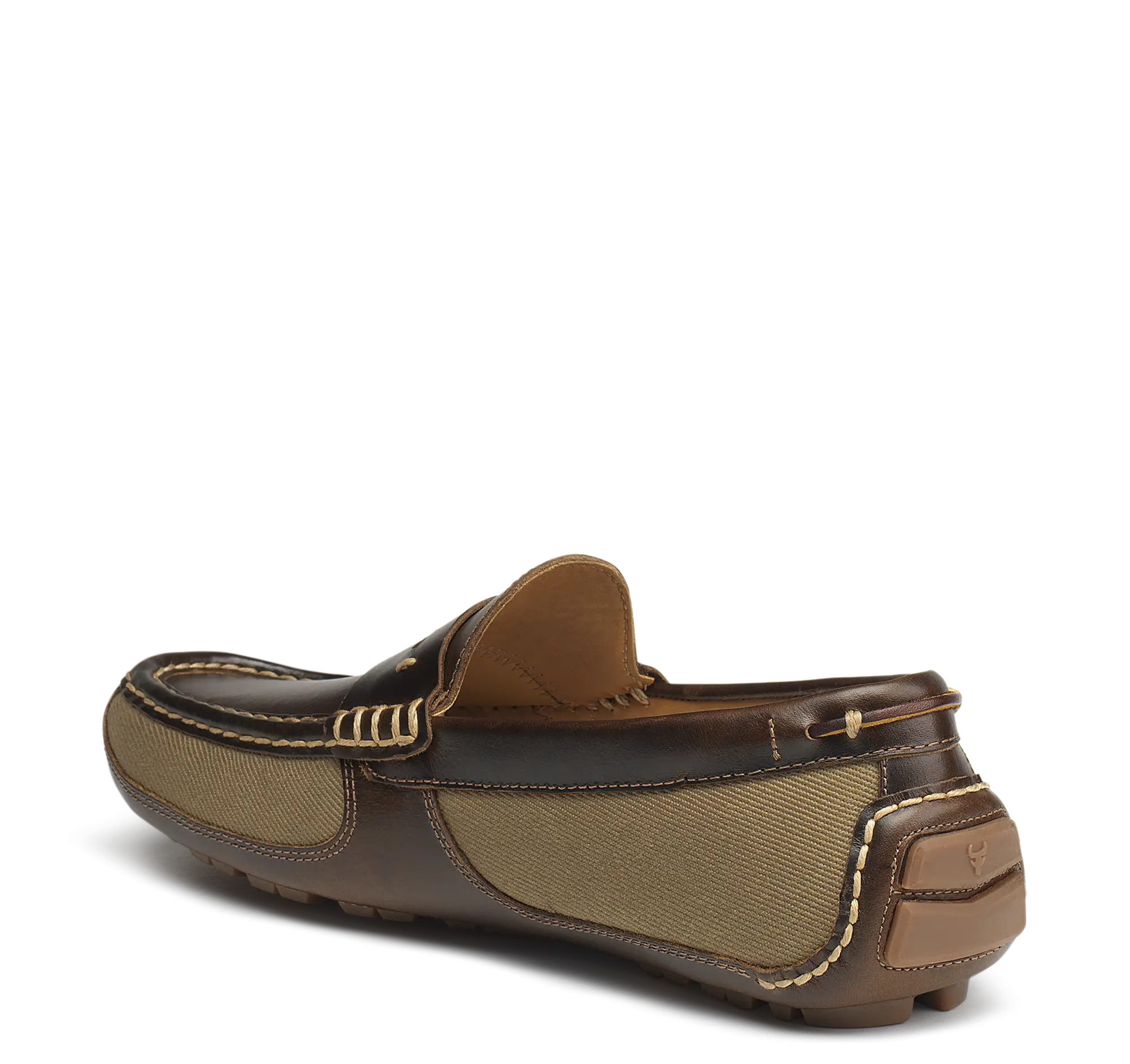Brown and Green Loafer Shoes