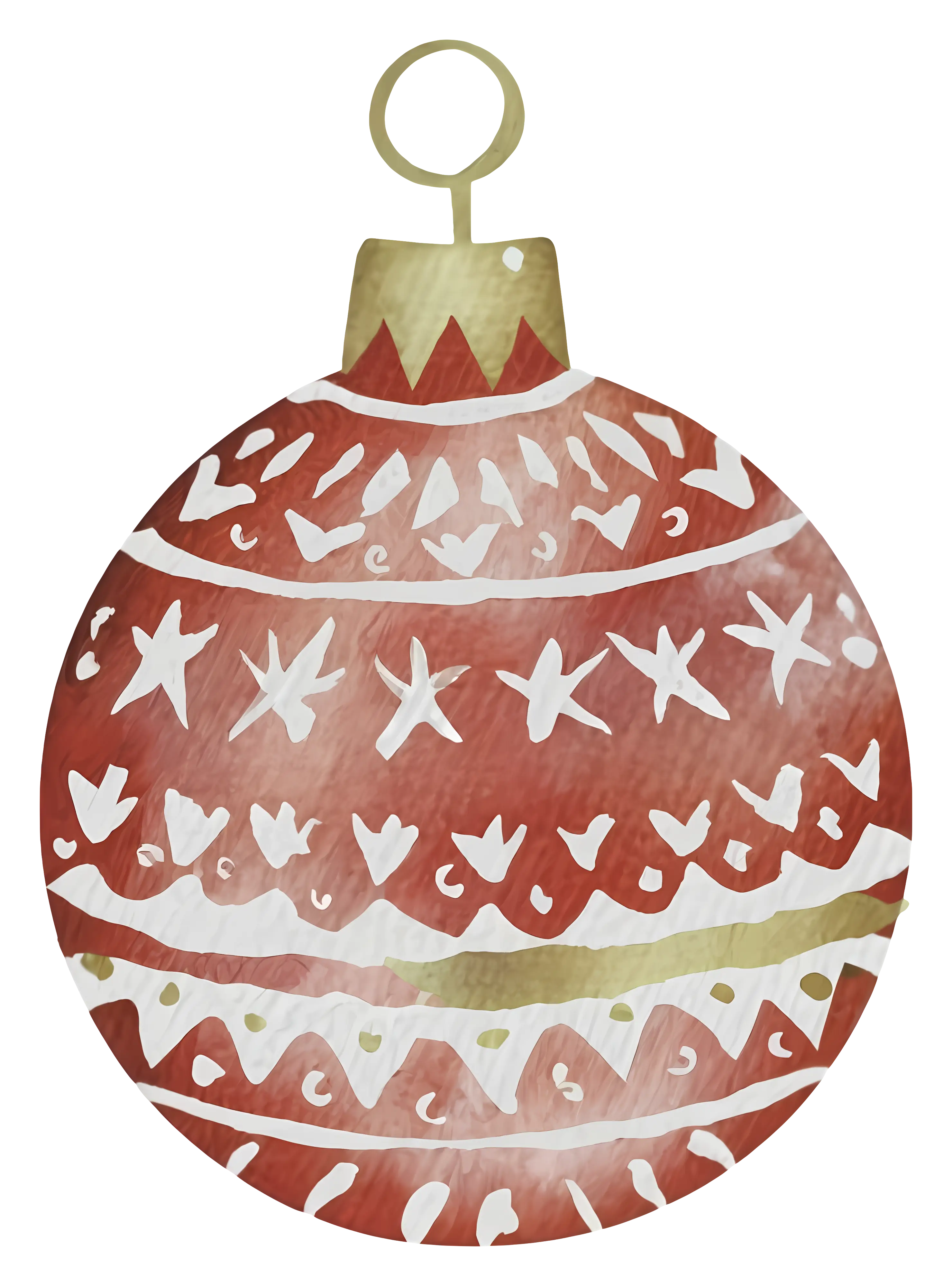Red Christmas Ornament Illustration
