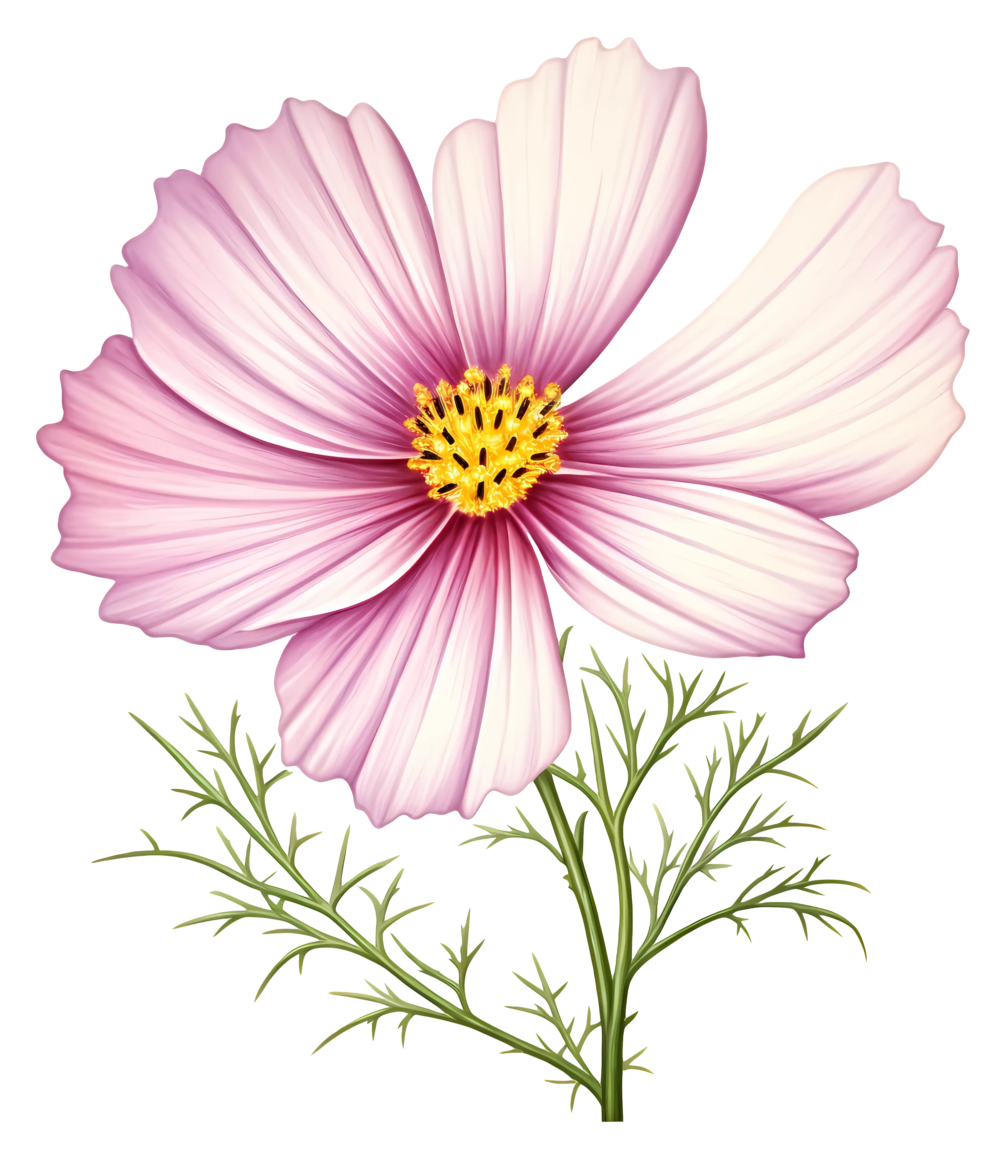 Closeup of Pink Cosmos Flower