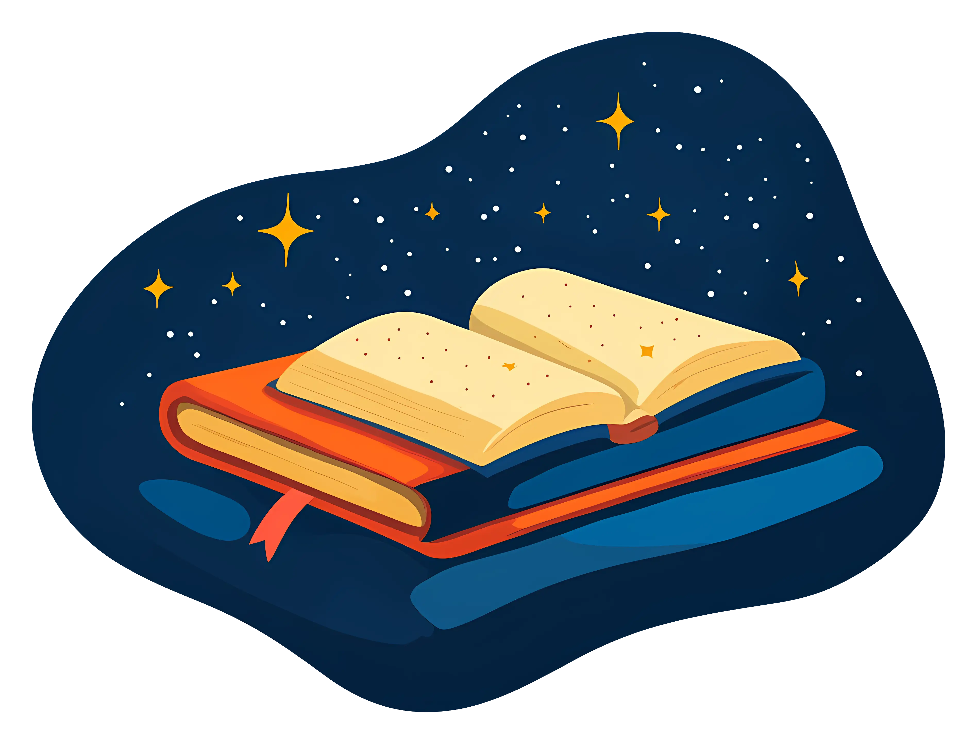 Magical Open Books with Stars