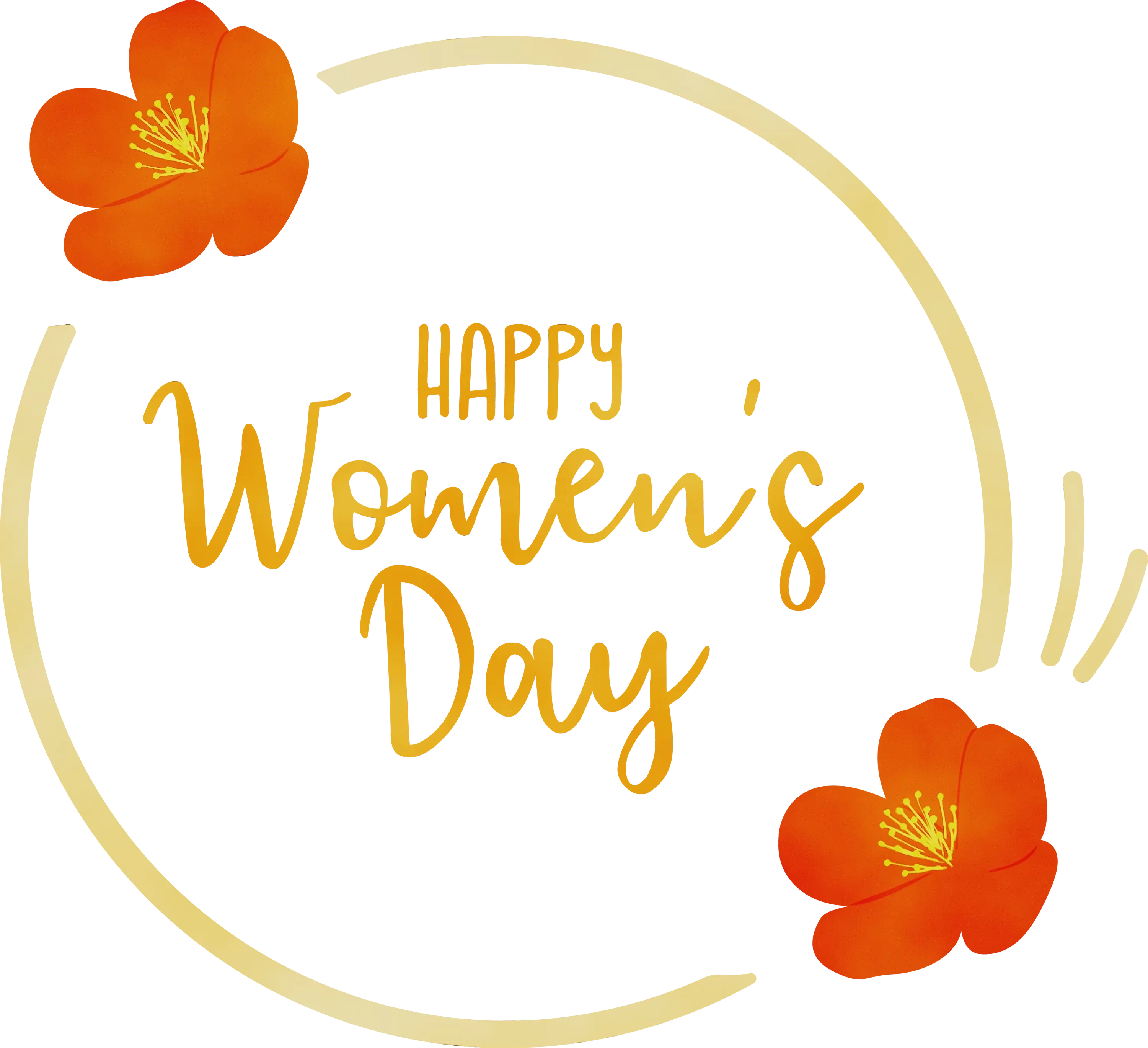 Circular Floral Graphics for Women&#039;s Day