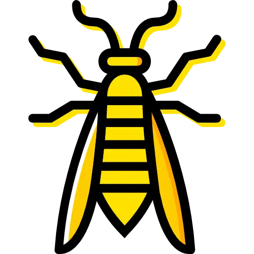 Yellow Wasp Illustration in Bold Colors