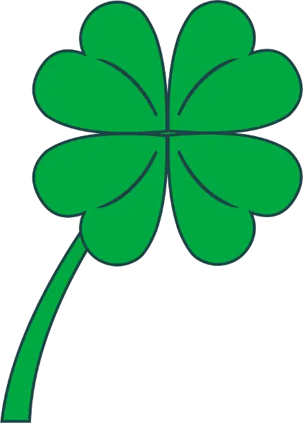 Green Four-Leaf Clover Illustration