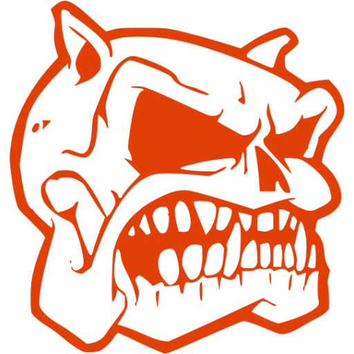 Angry Orange Skull Graphic