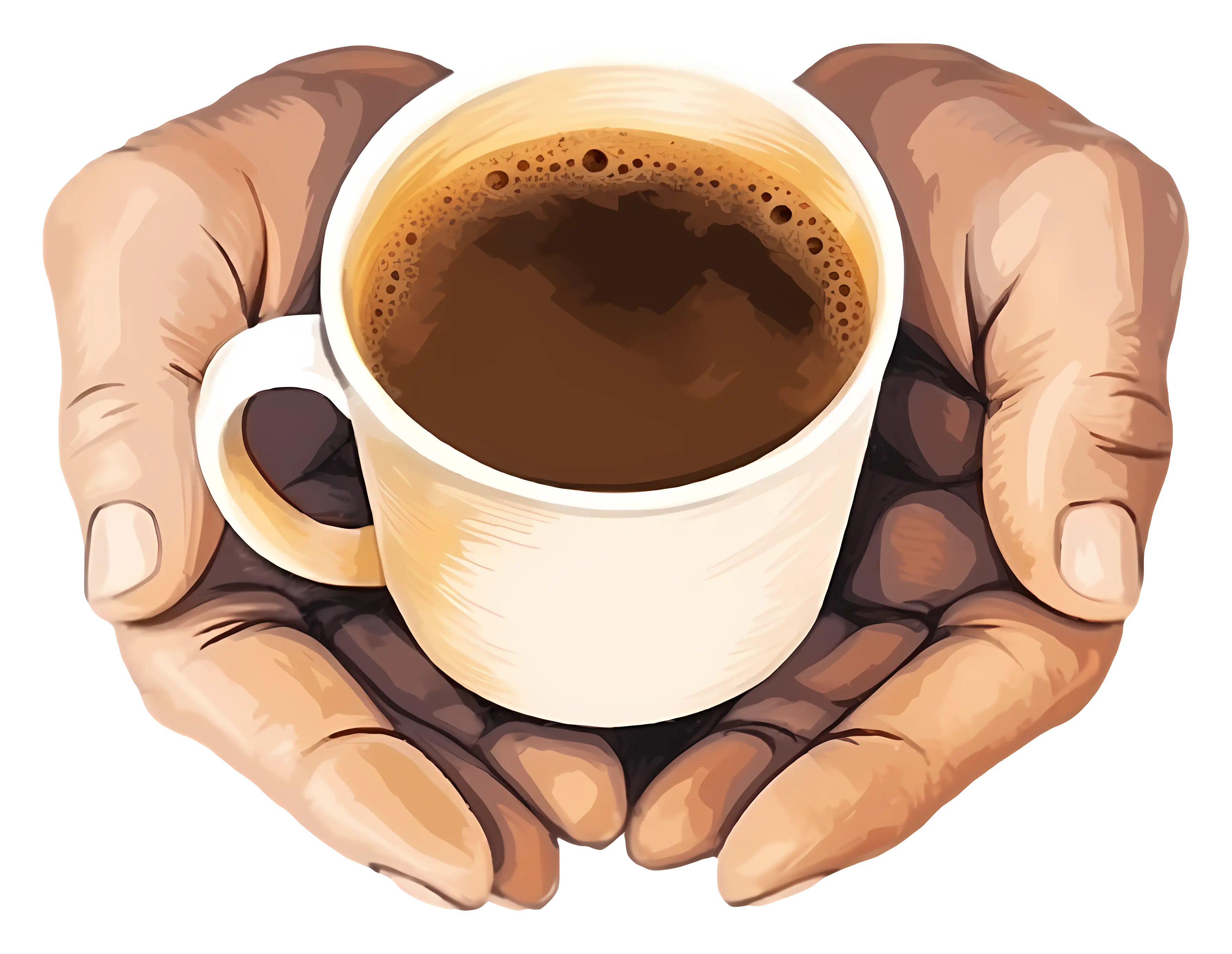Hands Holding a Warm Coffee Cup